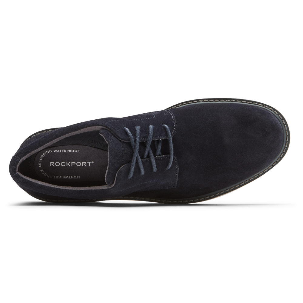 Rockport Singapore Mens Oxfords - Charlee Waterproof Plain Toe Navy - QM2531876